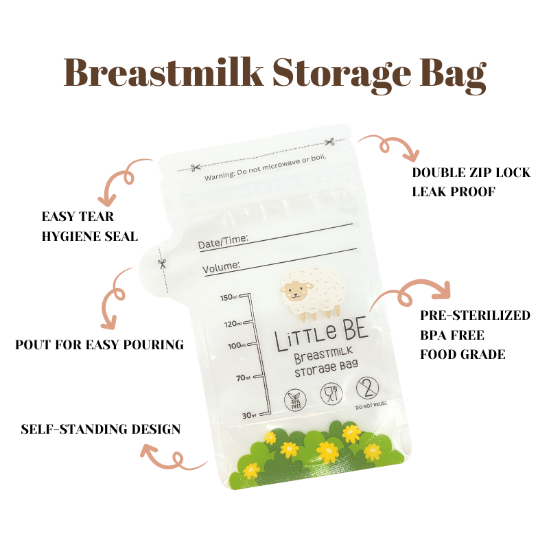 Little BE Breastmilk Storage Bags 100ml