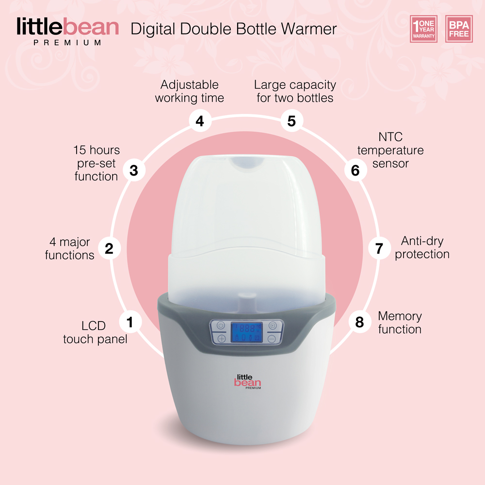 Little Bean Premium Digital Double Bottle Warmer