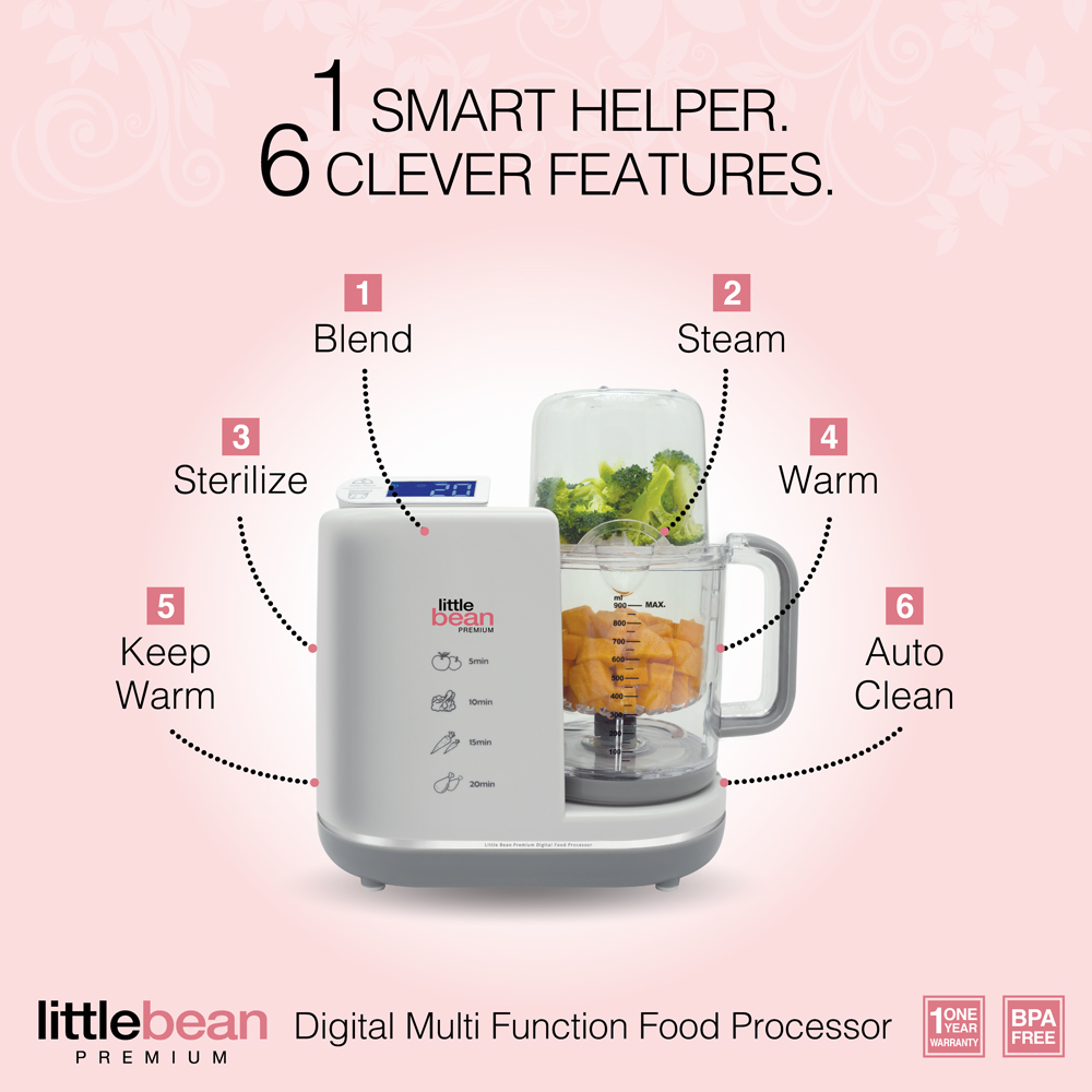 Little Bean Premium Digital Food Processor-BB