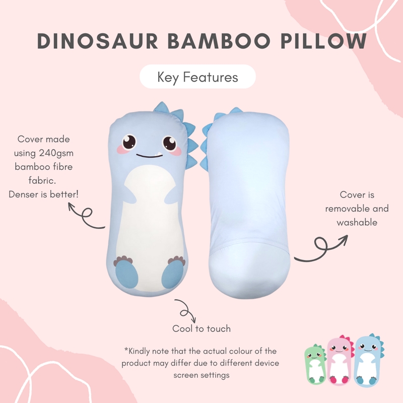 Lilbubsy Dinosaur Bamboo Pillow - Small Size