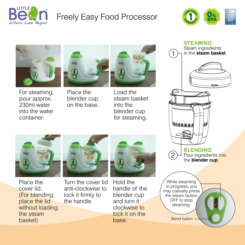 Little Bean Freely Easy Food Processor