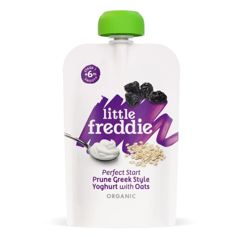 Little Freddie Perfect Start Prune Greek Style Yoghurt with Oats 100g (Bundle of 2)