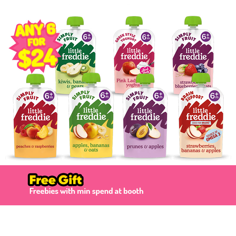 Little Freddie Various Flavours Pouches - Any 6 for $24