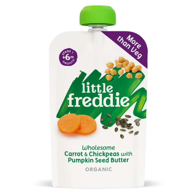 baby-fairLittle Freddie Wholesome Carrot & Chickpeas with Pumpkin Seed Butter 120g (Bundle of 2)