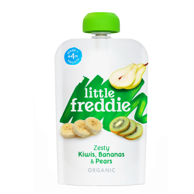Little Freddie Zesty Kiwis, Bananas & Pears 100g (Bundle of 2)