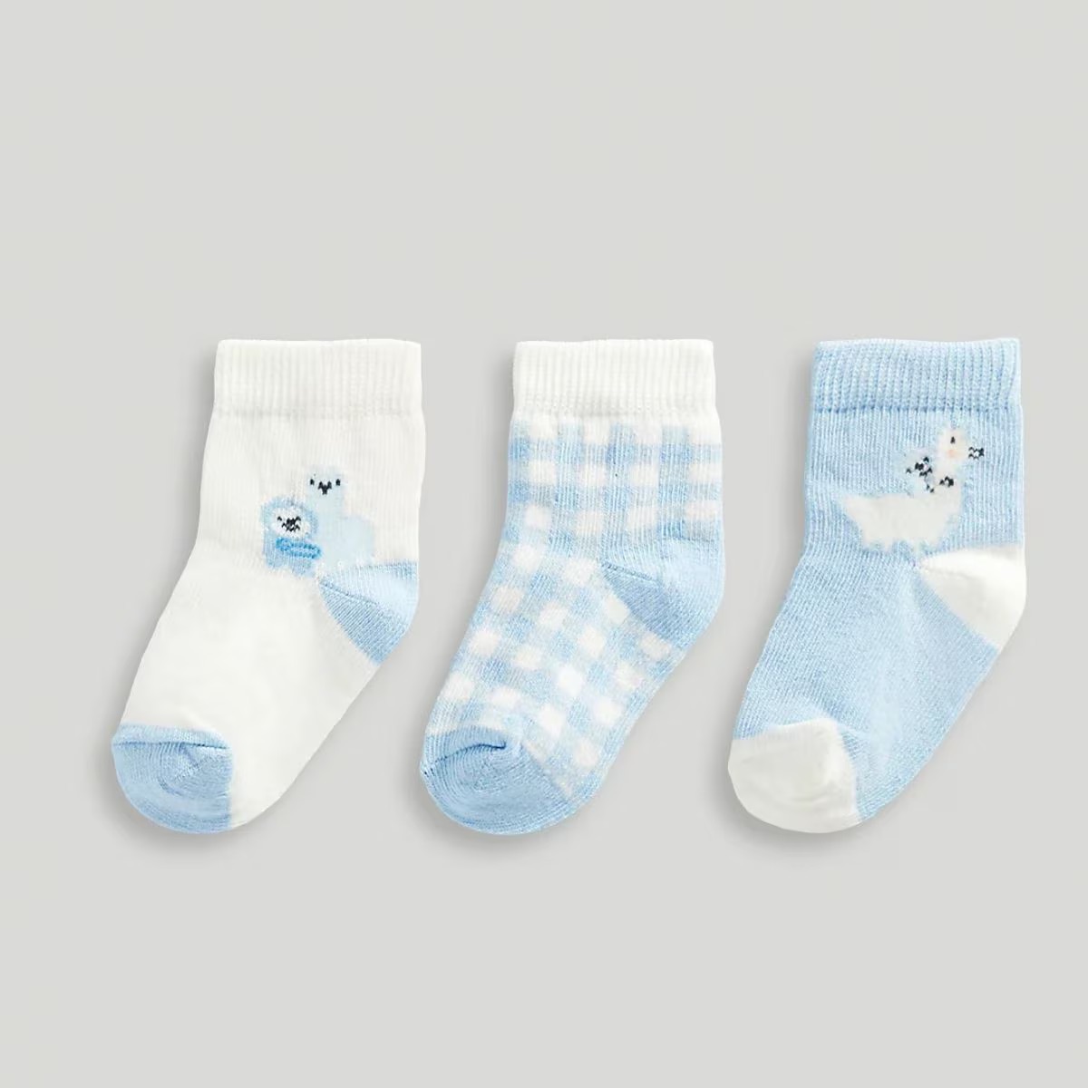 Mothercare Baby Boy 3 Pack Blue Llama Baby Socks
