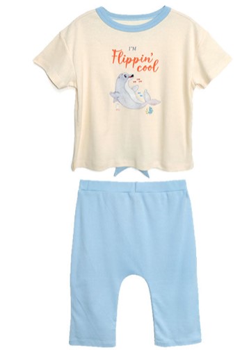 Lagom Kids Sealife Kids Dolphin Top and Pants Set