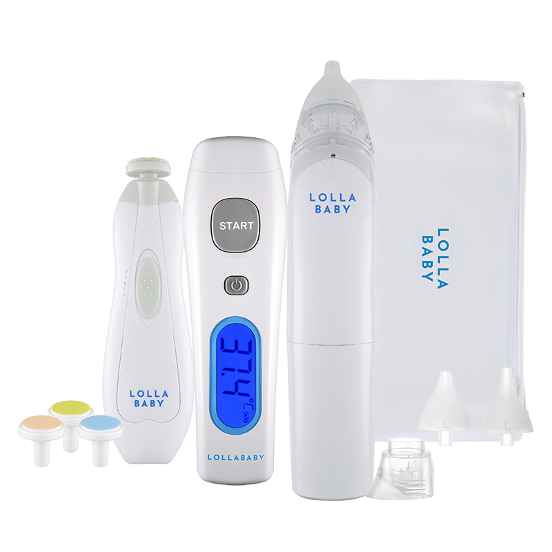 Lollababy Essential Bundle (Nasal Aspirator + Non Contact Thermometer + Nail Trimmer)