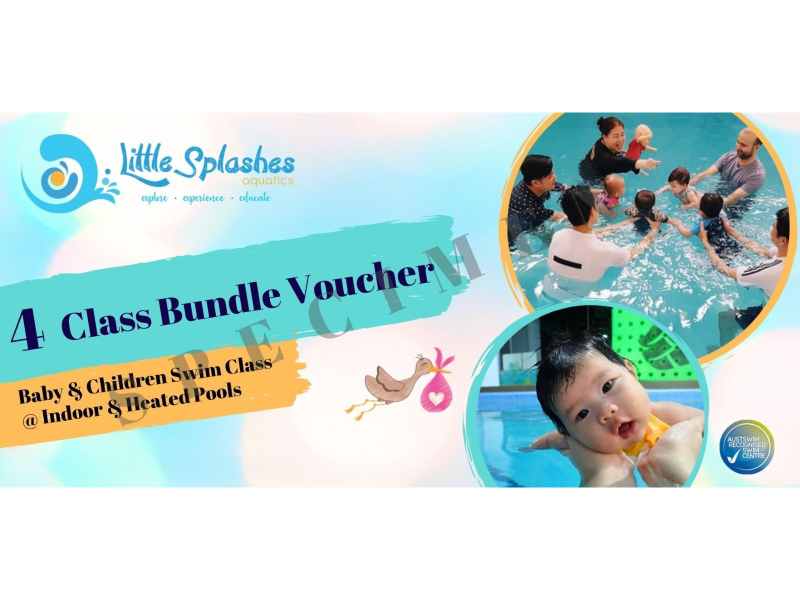 Little Splashes Aquatics 4 Class Bundle (New Customer Special) - Evoucher