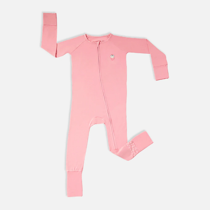 The Plush Club Signature Long Sleeves Zippie - Baby Pink