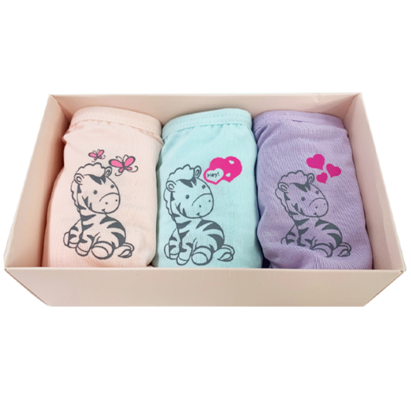 Little Zebra Soft Bamboo Girls Panty 3-Pcs Pack (Bundle of 2)