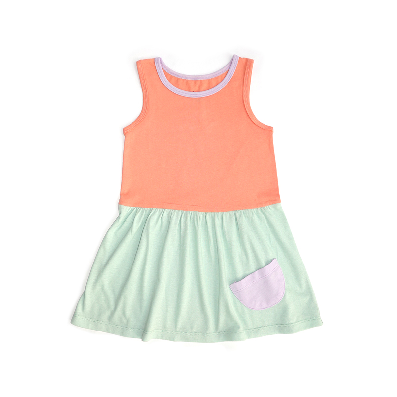 Lagom Kids Happi SL Dress Peach Green