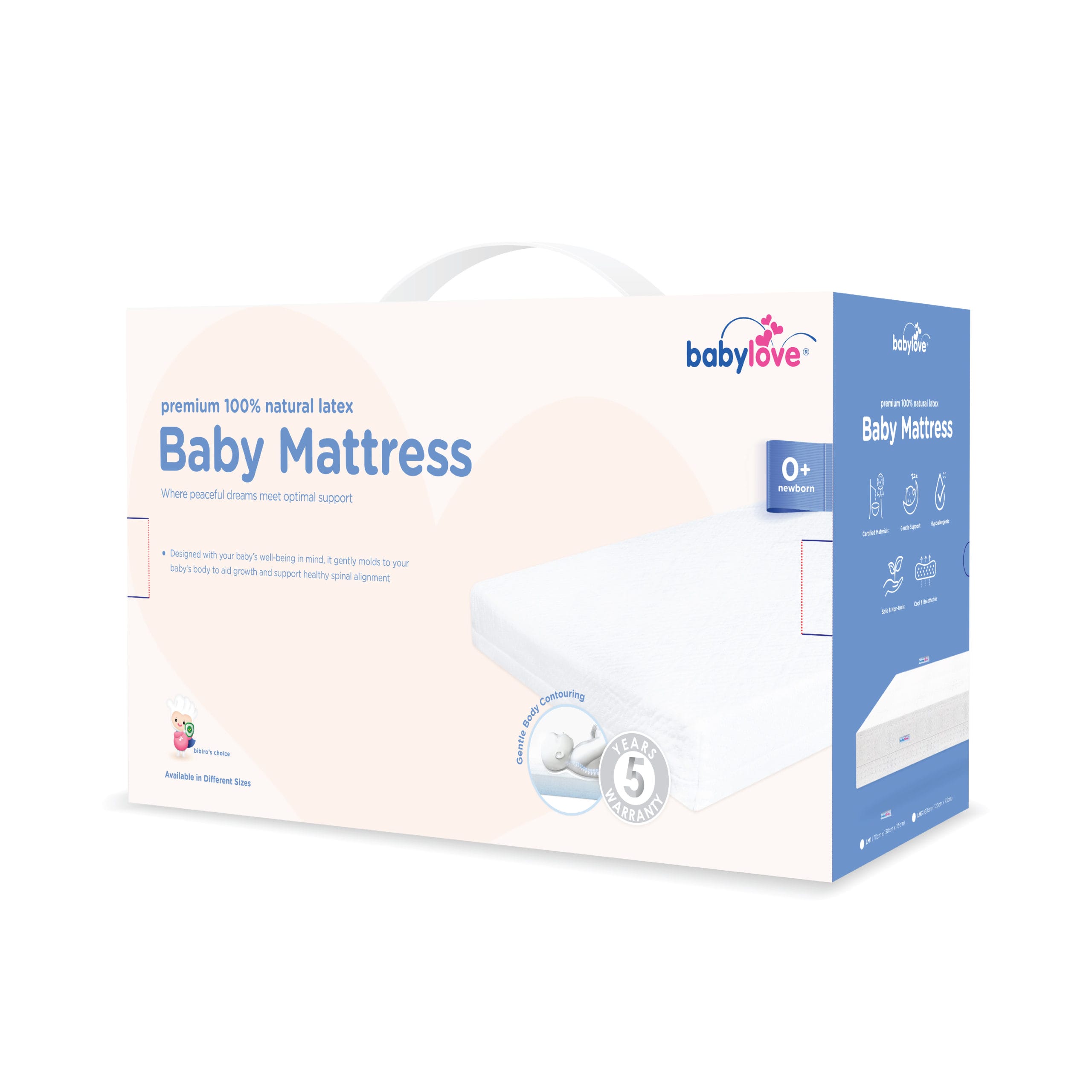 Babylove LM3 Latex Mattress 120x60cm +5 Years Warranty