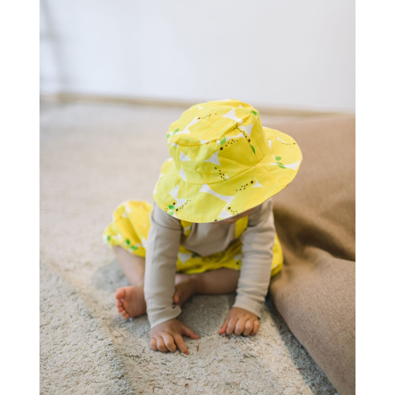 Mimi Mono Lemon Reversible Bucket Hat

