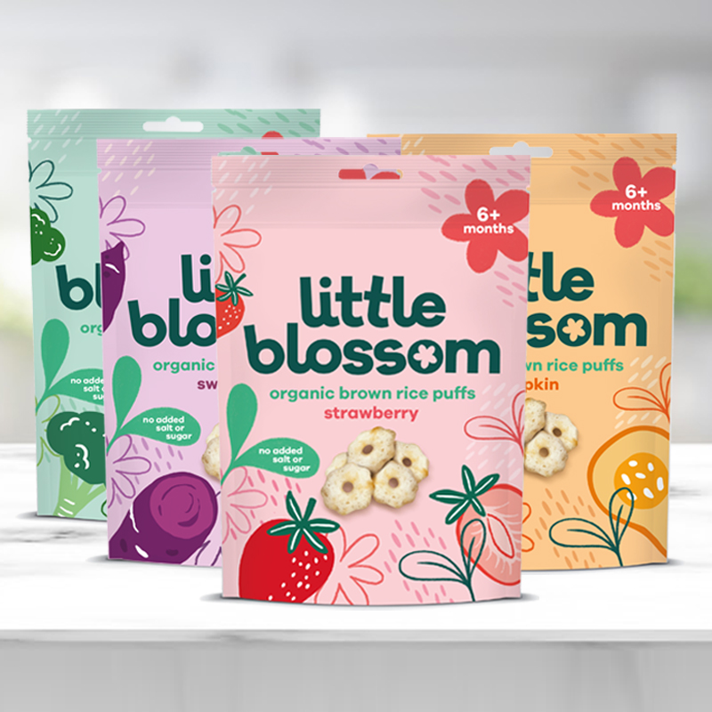 Little Blossom Organic Brown Rice Puffs (Bundle of 4)