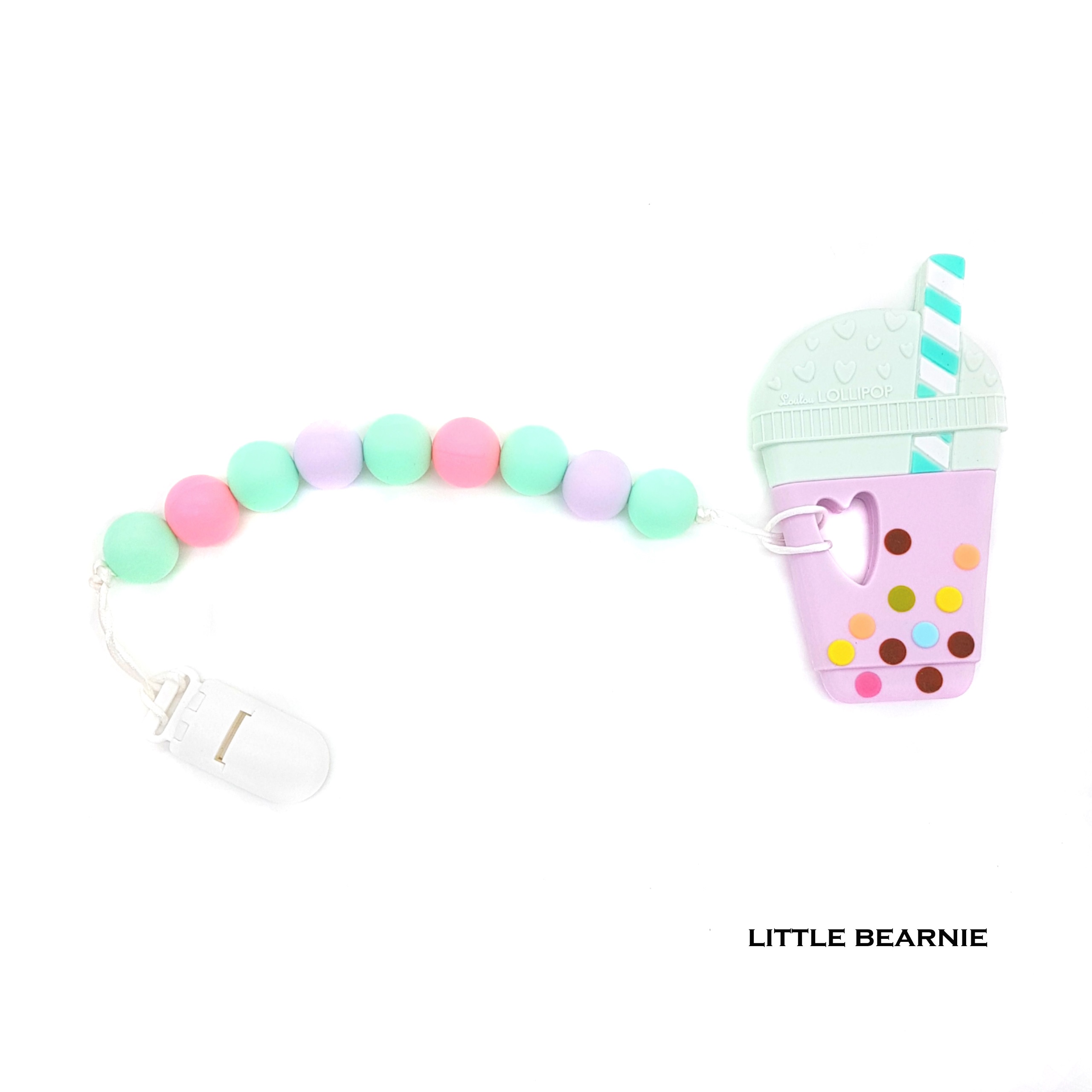 Little Bearnie Baby Teething Clip Set - Bubble Tea *Order ships every Tuesday