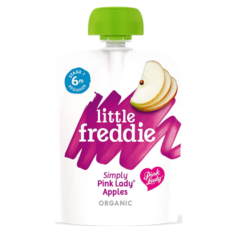 baby-fair Little Freddie Organic Fruit & Vegetable Pouch - Simple Pink Lady Apple 90g (6m+) (Bundle of 2)