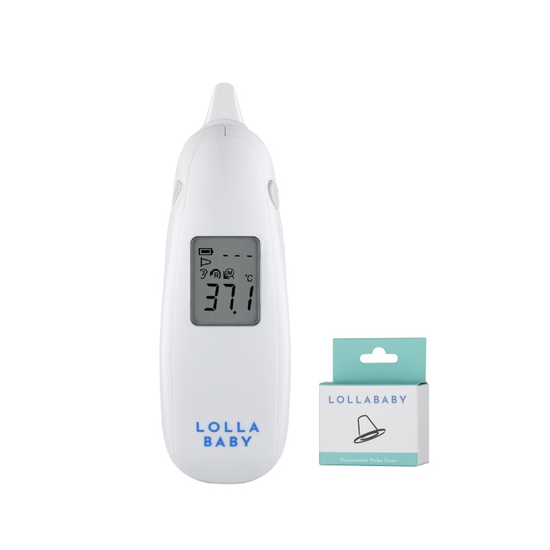 Lollababy Infrared In-Ear Thermometer (German Sensor) + Probe (40pcs) Bundle