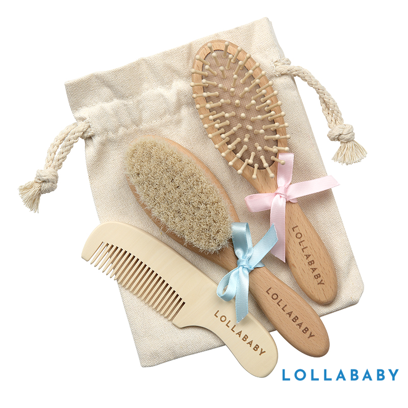 Lollababy Natural Brush and Comb Set