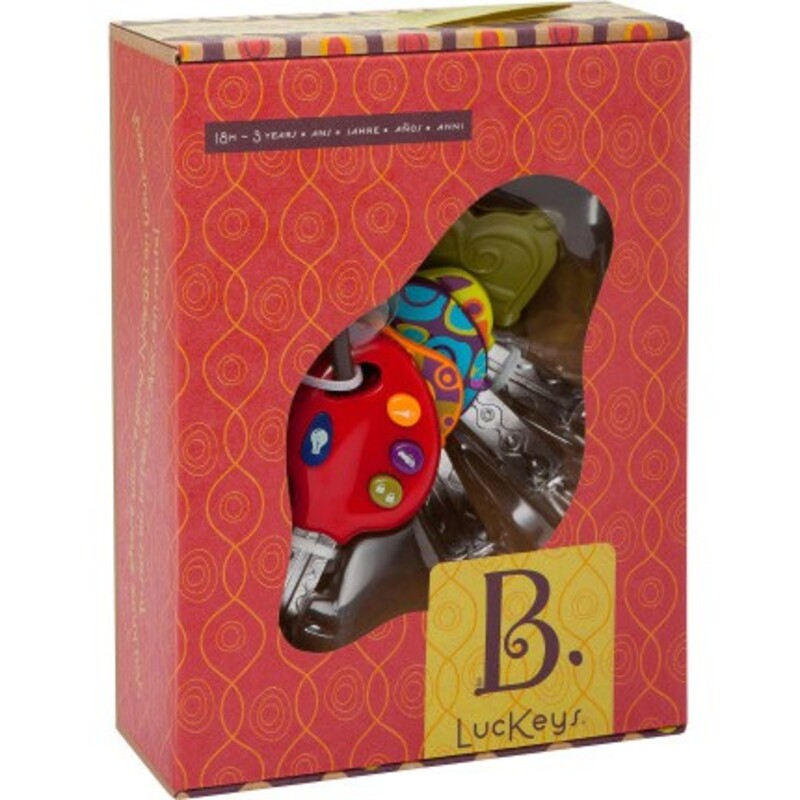 B.Toys Electronic LucKeys with Light and Sound in Tomato