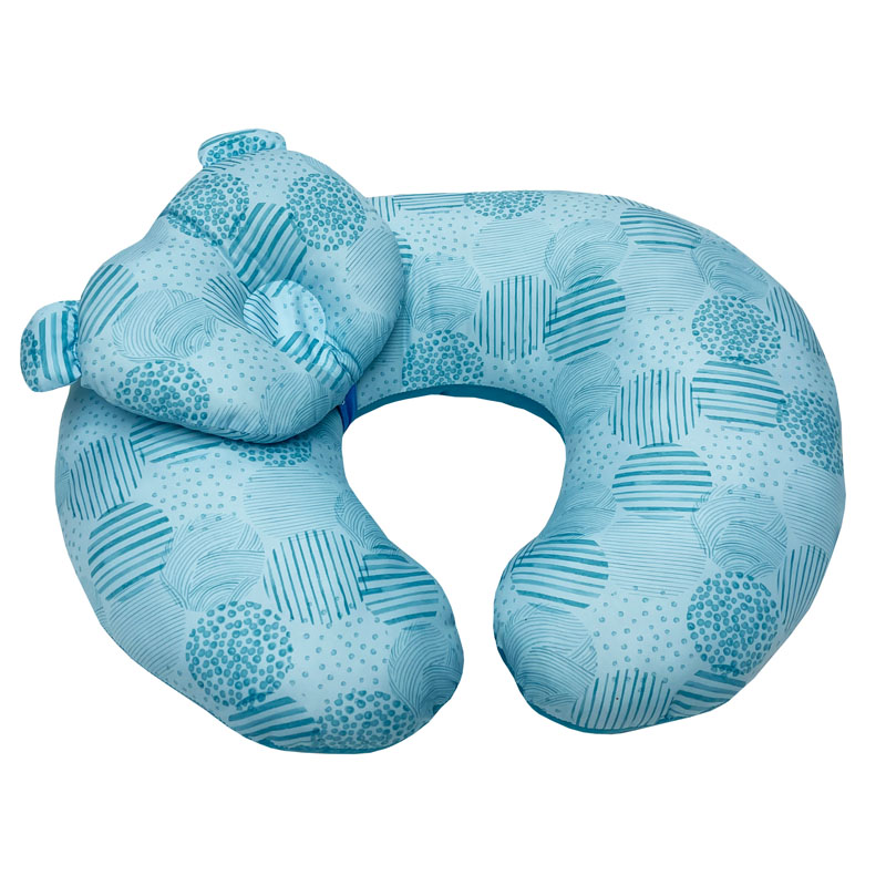 Lucky Baby Cuddle'U™ Nursing Pillow/Positoner+Infant Pillow - Blue