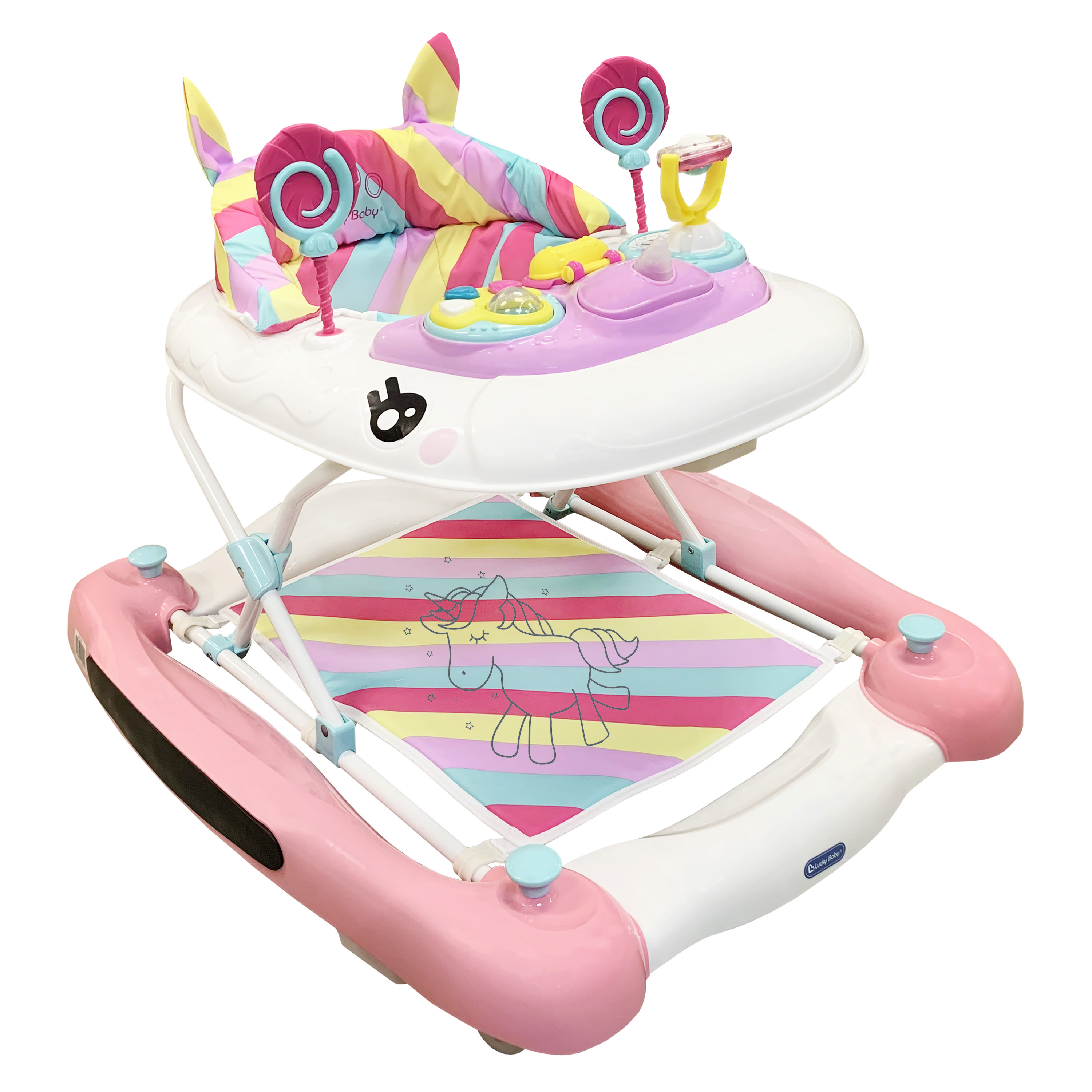 Lucky Baby Yoona Unicorn™ 2 In 1 Baby Walker/Rocker