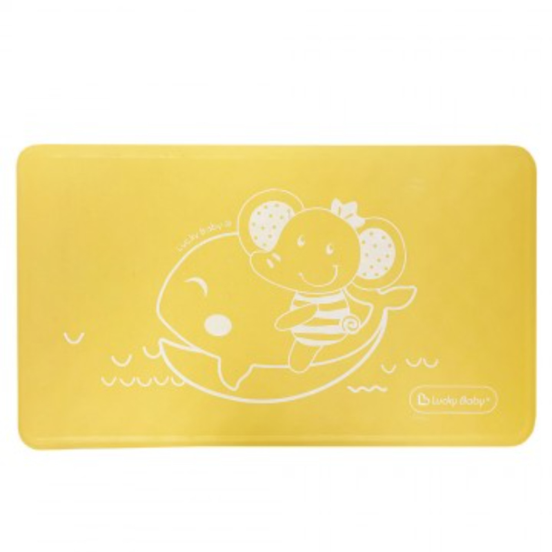 Lucky Baby Non-Slip Suction Bath Mat Specially For Long Bath/Bathroom - Yellow