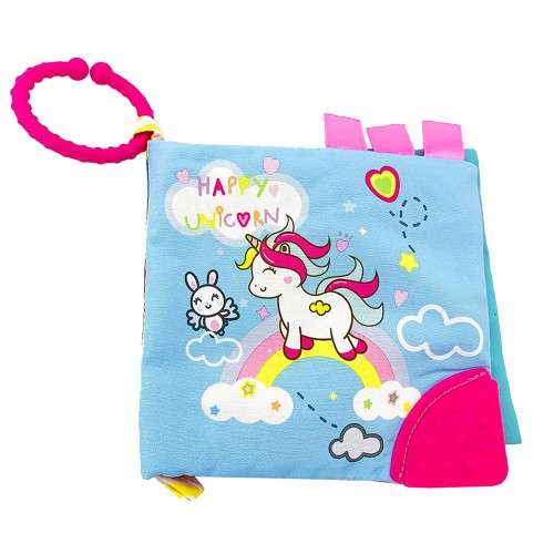 (Bundle of 2) Lucky Baby Discovery Pals Smartee Teether Book - (Unicorn)