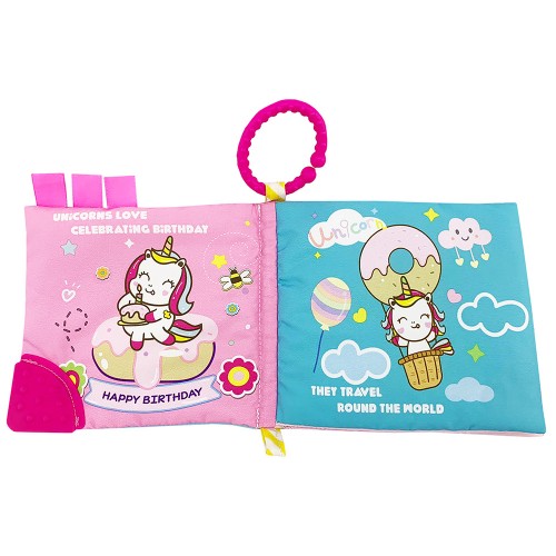 (Bundle of 2) Lucky Baby Discovery Pals Smartee Teether Book - (Unicorn)