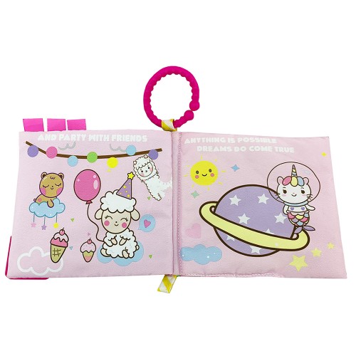(Bundle of 2) Lucky Baby Discovery Pals Smartee Teether Book - (Unicorn)