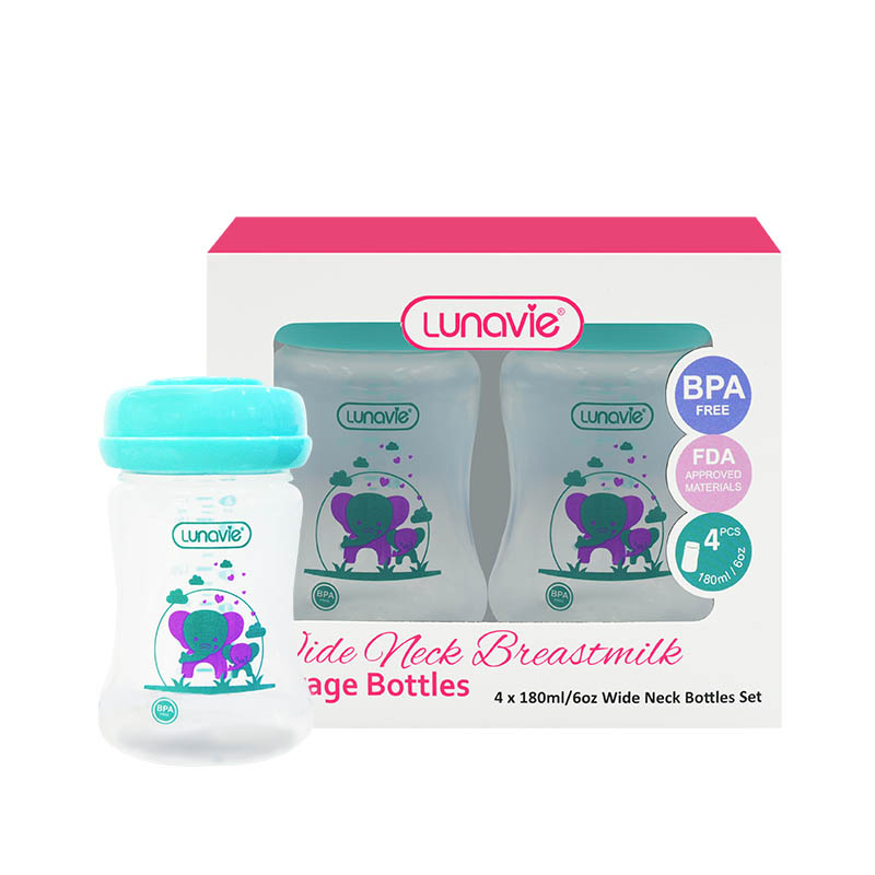 Lunavie Breastmilk Storage Bottle 6oz (4PCS)