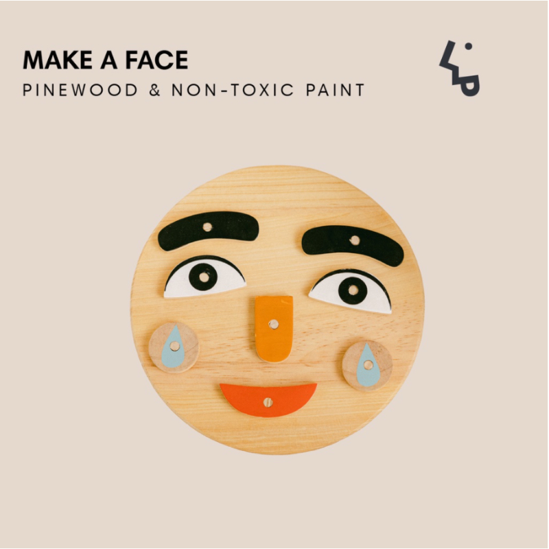 Letterinpine Make A Face Wooden Toy