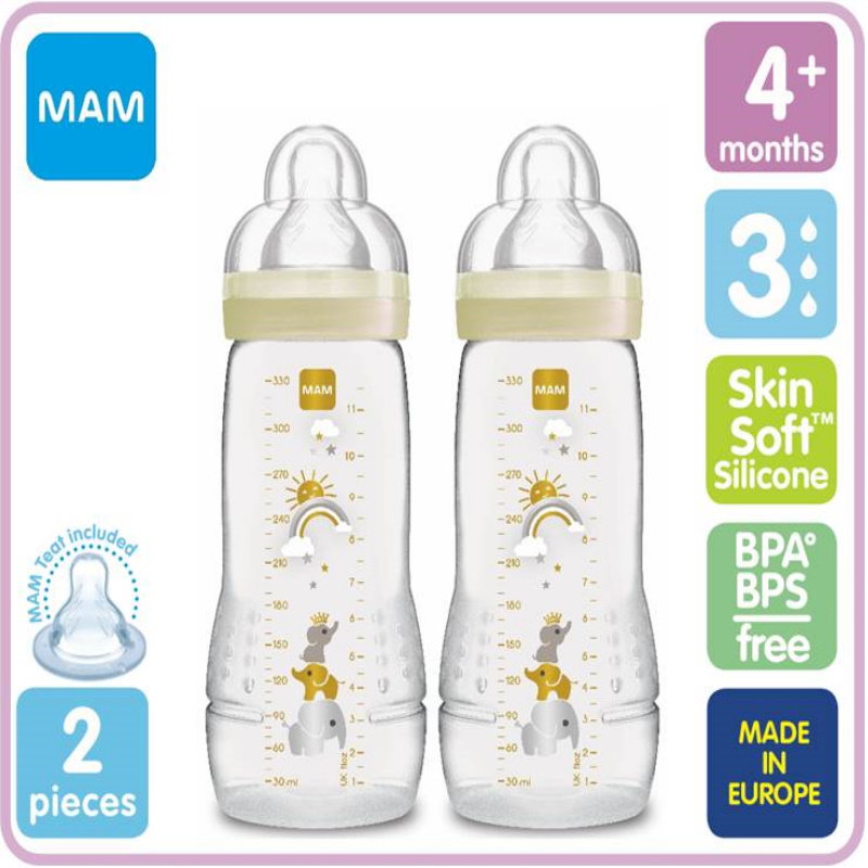 MAM Easy Active Baby Bottle 330ml - 2pcs (B733)