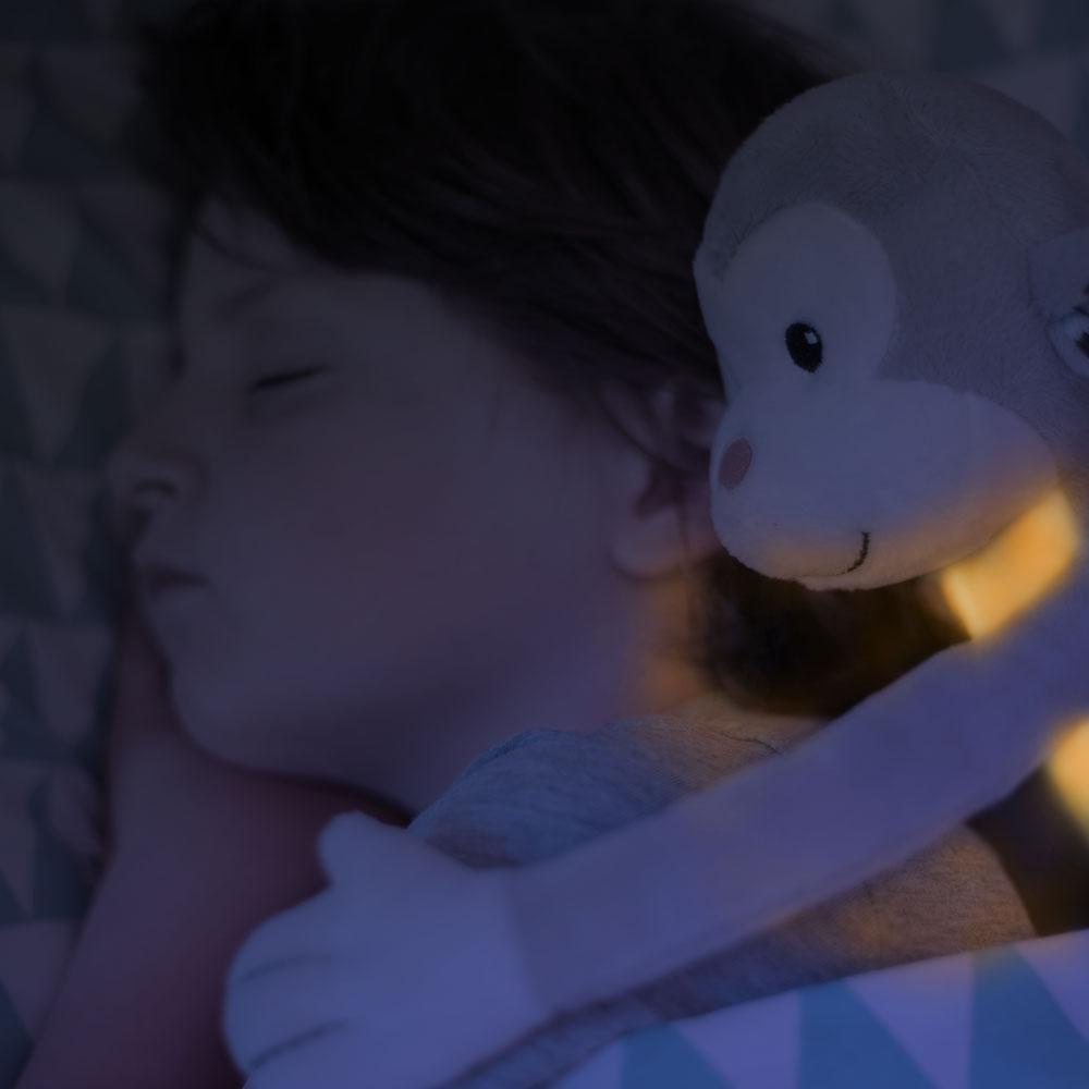 Zazu Soft Toy Sleep Soother Nightlight with Melodies, Max the Monkey