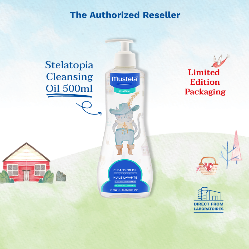 Mustela Stelatopia Cleansing Oil 500ml - Puss in Boots
