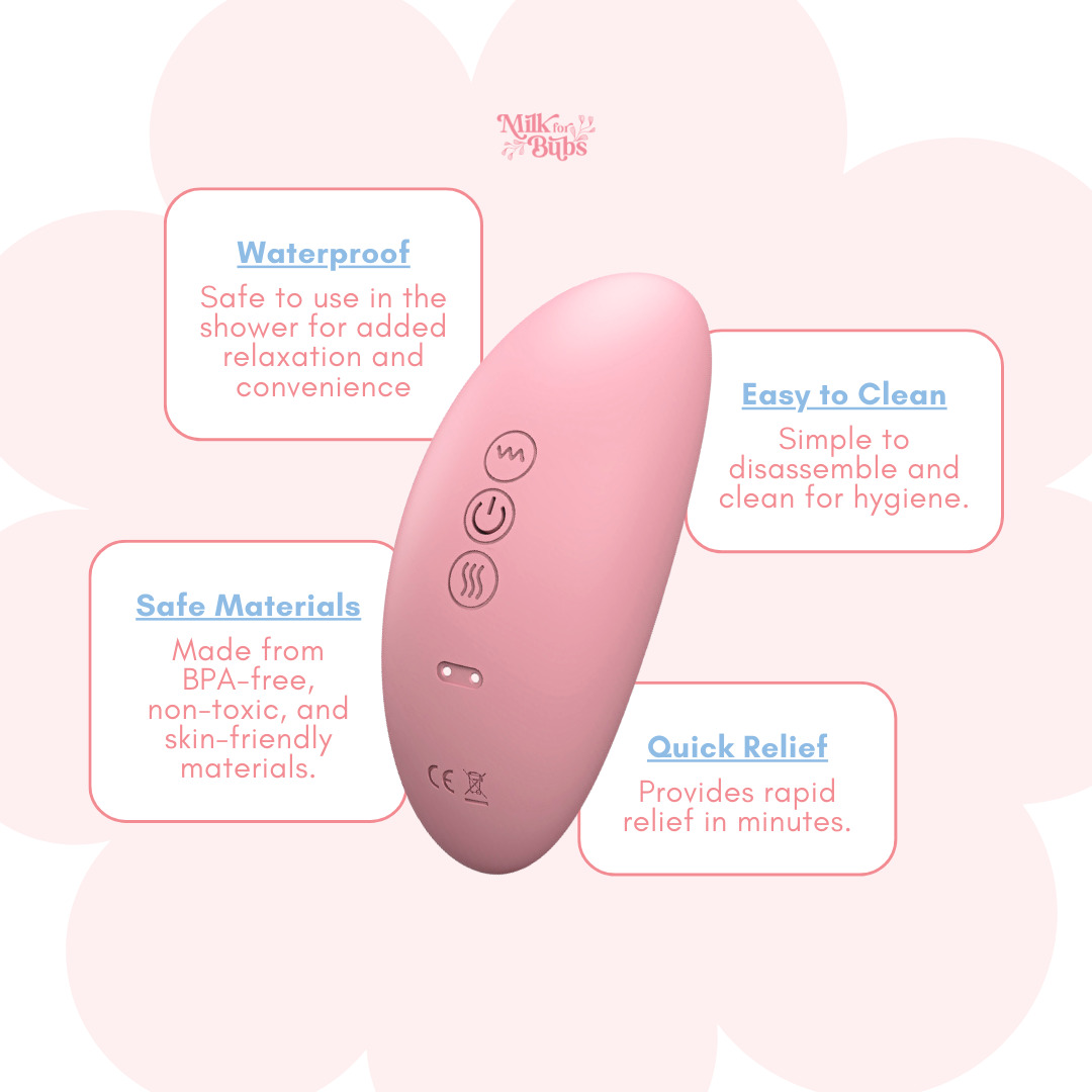 Milk For Bubs Warming Lactation Massager Heating and Vibration Breast Massager Blocked Duct Mastitis