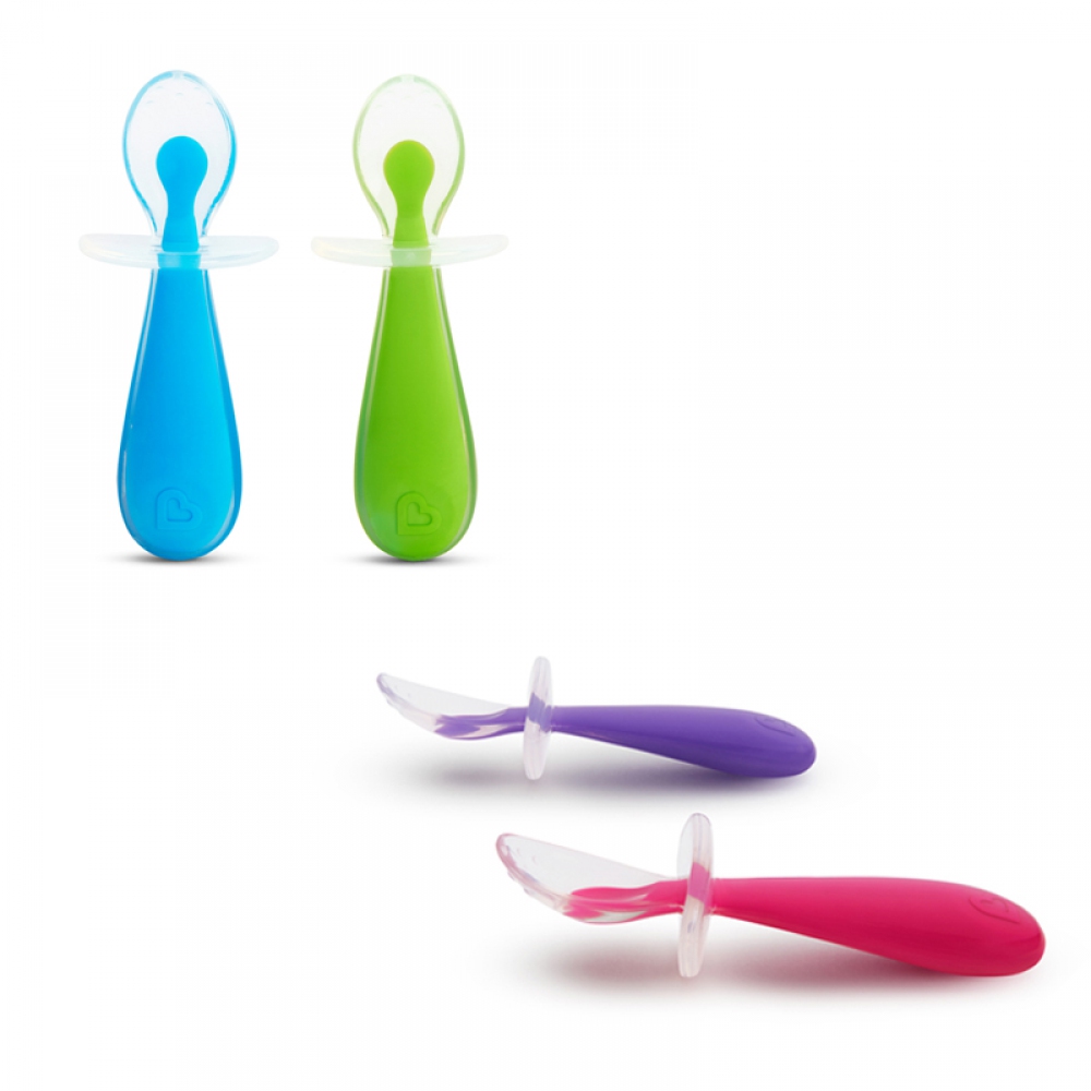 Munchkin Gentle Scoop Silicone Training Spoons - 2pk