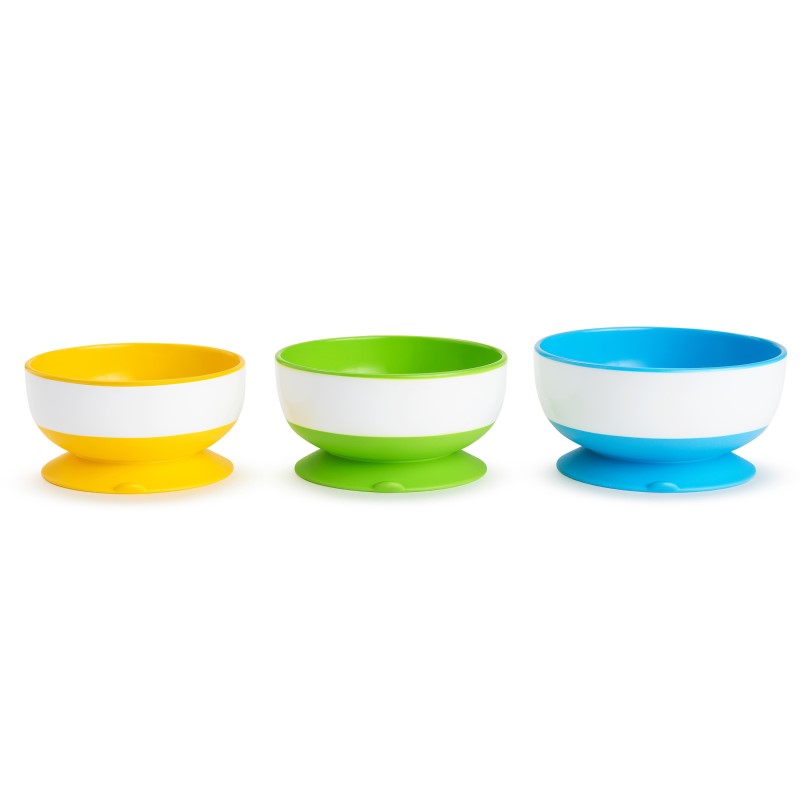 Munchkin Stay Put Suction Bowls - 3 Pack