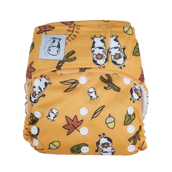 baby-fair Moo Moo Kow 4 Seasons Collection Cloth Diaper - One Size (Aplix) 