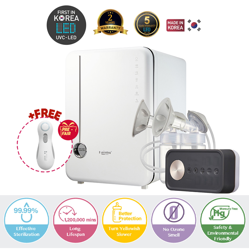 Bundle Deal: Haenim 4G+ Classic UV Steriliser + (Black Gold) Haenim NexusFit 7V Breast Pump