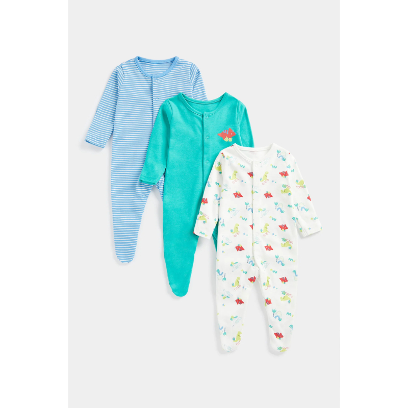 Mothercare 3PK Sleepsuit (1-3 mths)