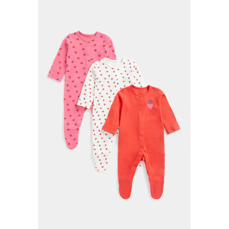 Mothercare 3PK Sleepsuit (1-3 mths)