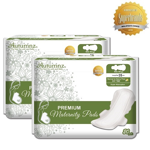 Autumnz Premium Maternity Pads 35cm (20 pcs/pack) - Twin Pack