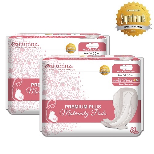 Autumnz Premium Plus Maternity Pads 35cm (16 pcs/pack) - Twin Pack