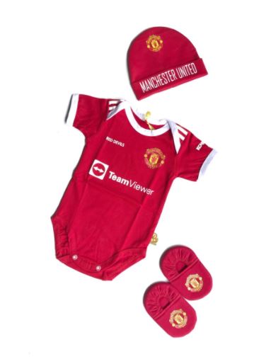 Melomoo 3 in 1 Baby Football Jumper-Beanies-Prewalker Manchester United Home Clothing Set