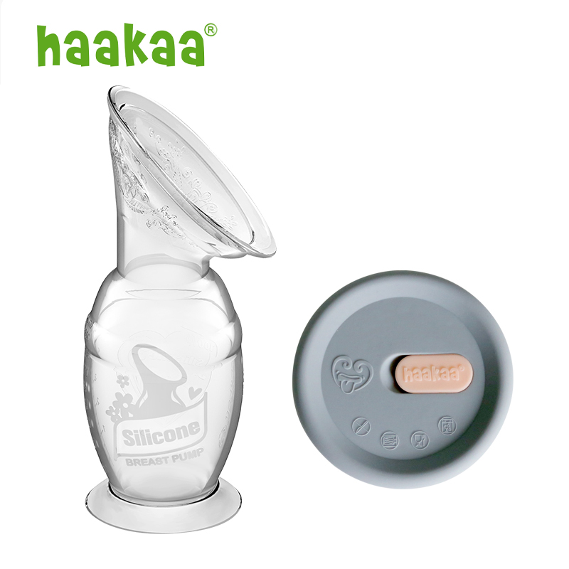 Haakaa Silicone Breast Pump 100ml with Suction Base & Silicone Cap