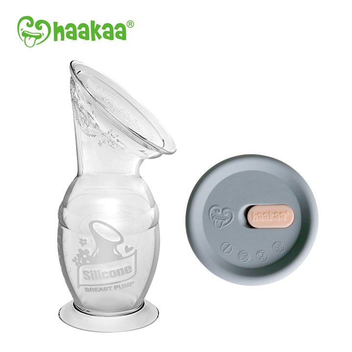 Haakaa Silicone Breast Pump (150ml) + Cap Set