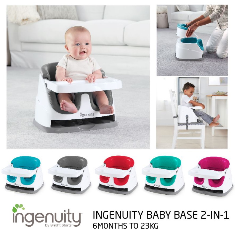 Ingenuity Baby Base 2-in-1 Seat + Free 6 Months Warranty