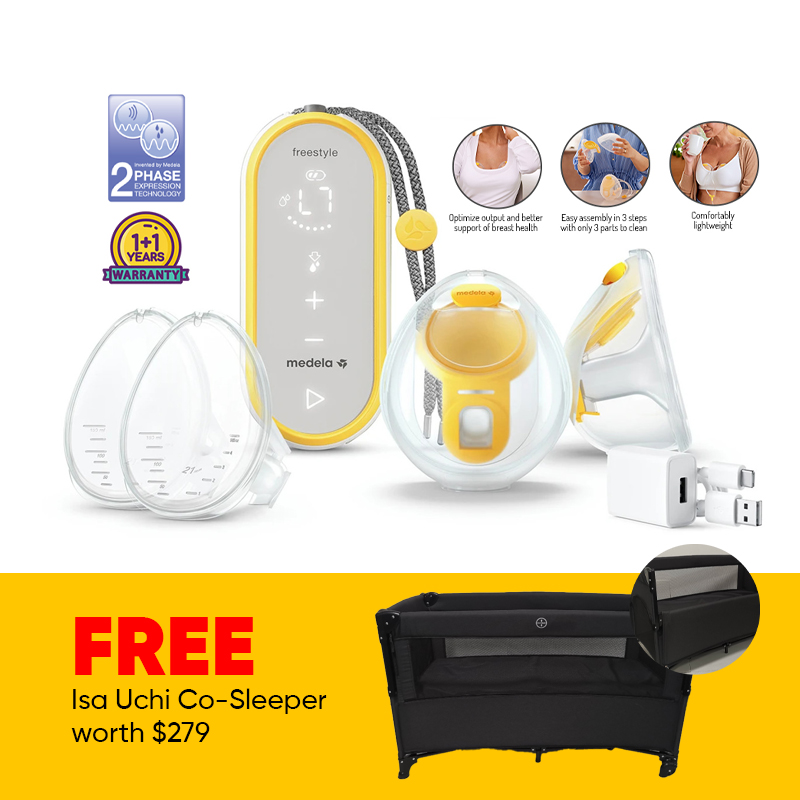 Medela Freestyle Hands-free Double Electric Breastpump + Freebies