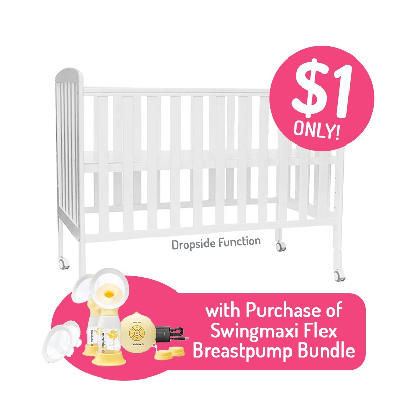 Isa Uchi 5 in 1 Easy Cot at $1 with Purchase of Medela Swingmaxi Flex Breastpump Bundle
